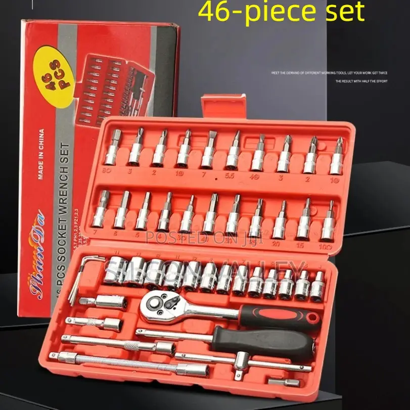 46-Piece Socket Wrench Tool Set and 1/4 Ratchet Wrench