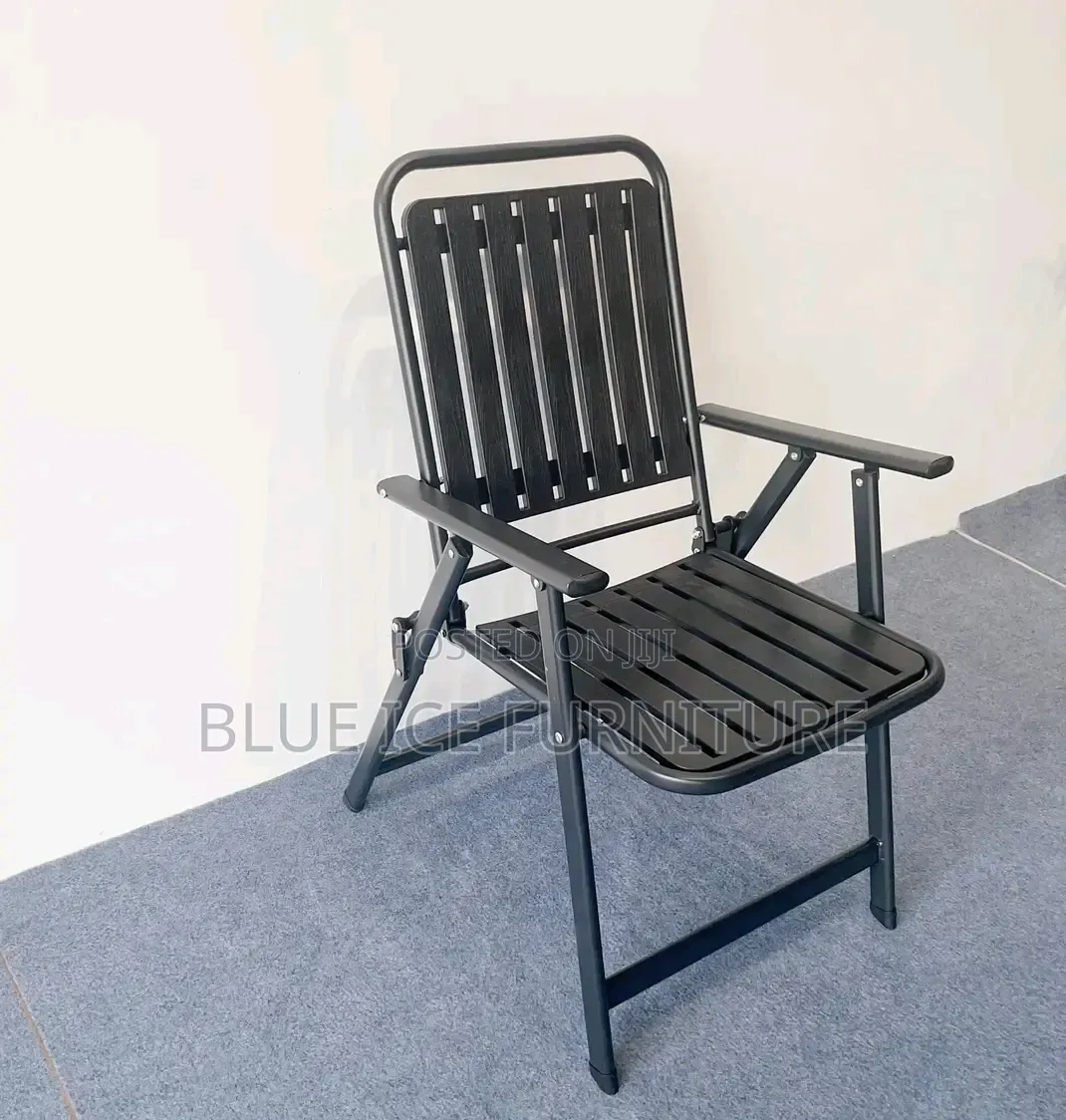 Black Foldable Rattan Chair