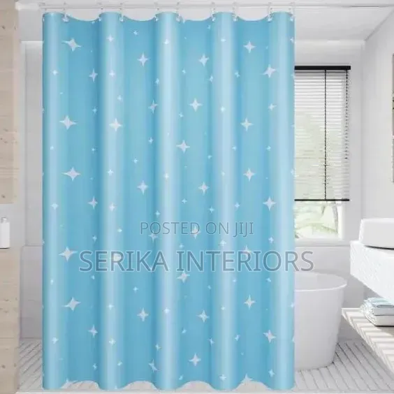 Star Sky Blue Shower Curtains Shower Curtains Environmental Friendly