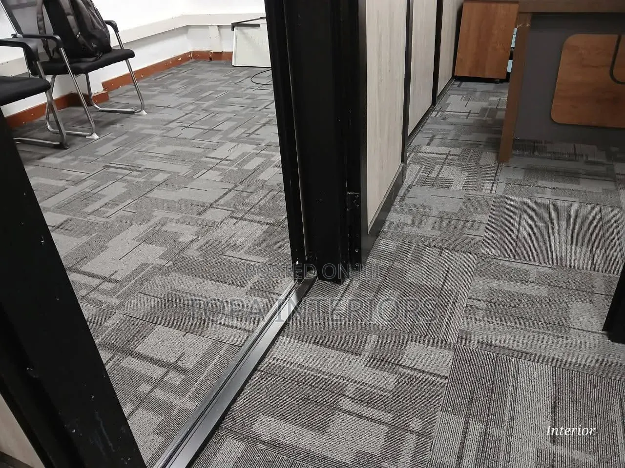 Grey Themed Office Floor Insulation Tile Carpets for Whole Floor Cover