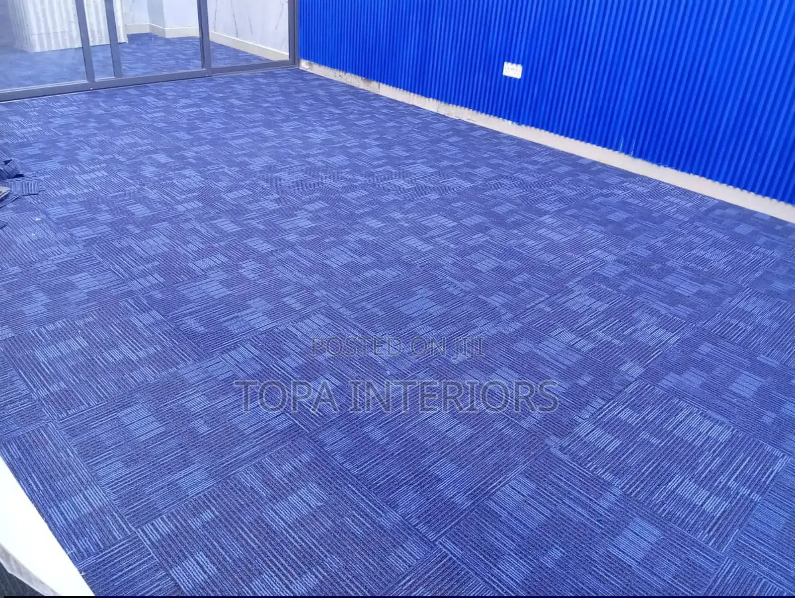 Blue Carpet Tiles for Office and Hotel Floor Wall to Wall Carpets