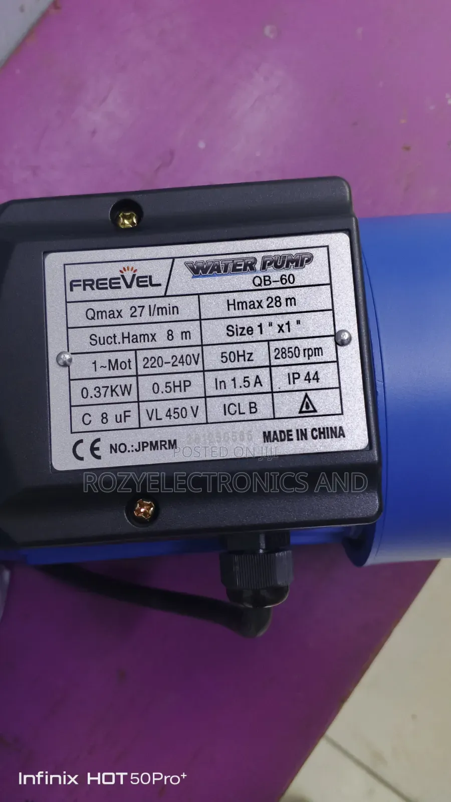 Freevel Booster Pump 0.5hp 28 M Head