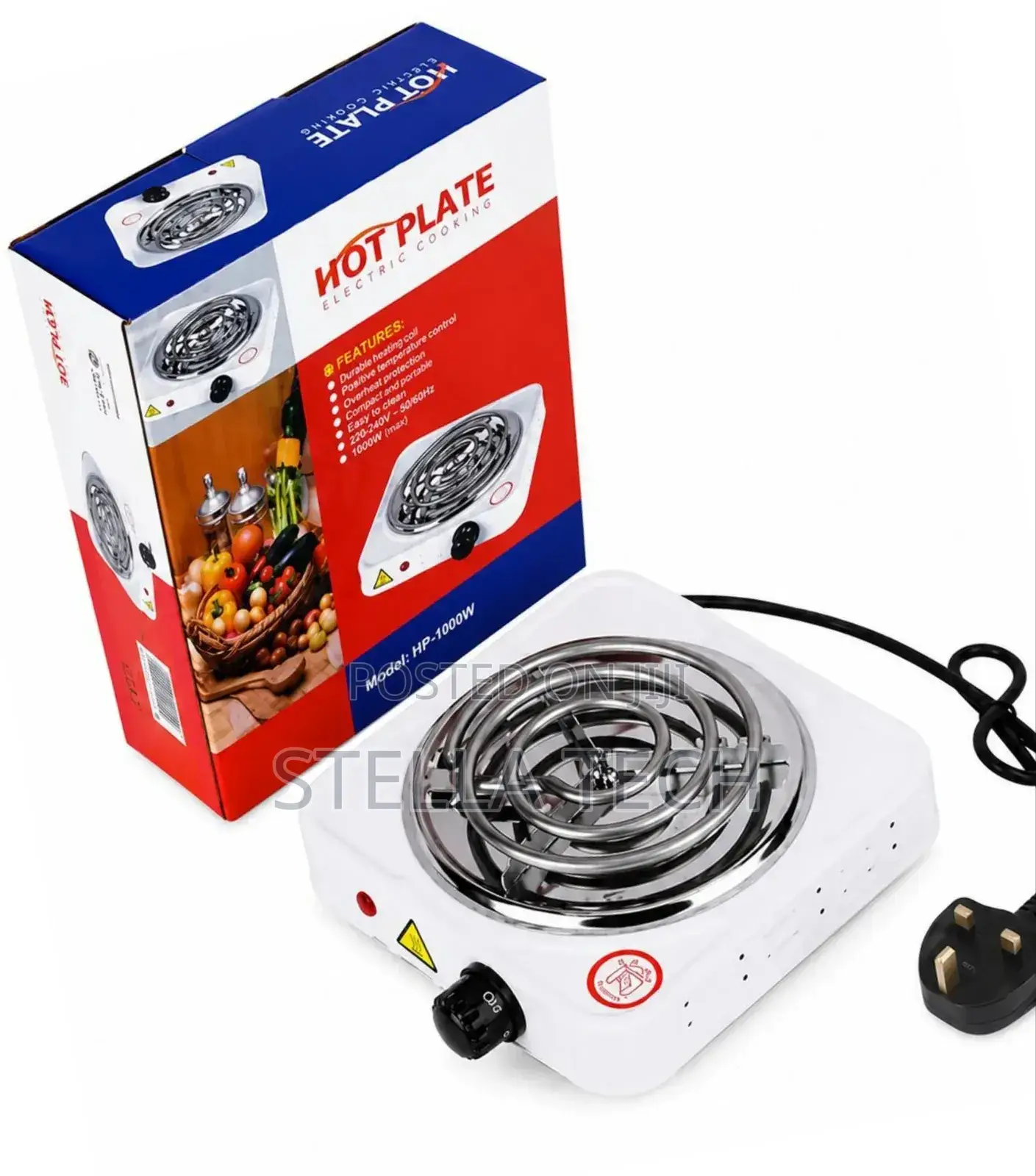 3 Pin Single Hot Plate Electric Coil Cooker
