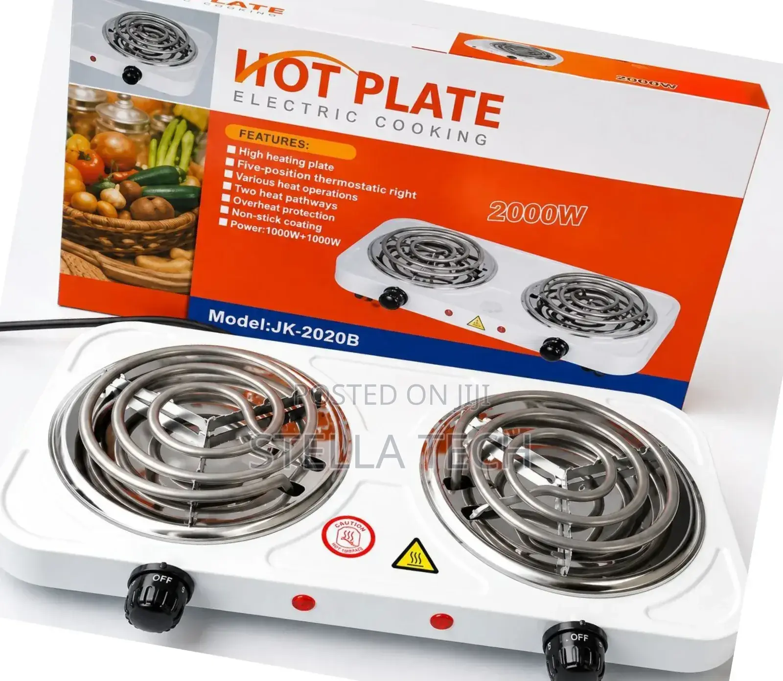 3 Pin Double Hot Plate Electric Coil Cooker