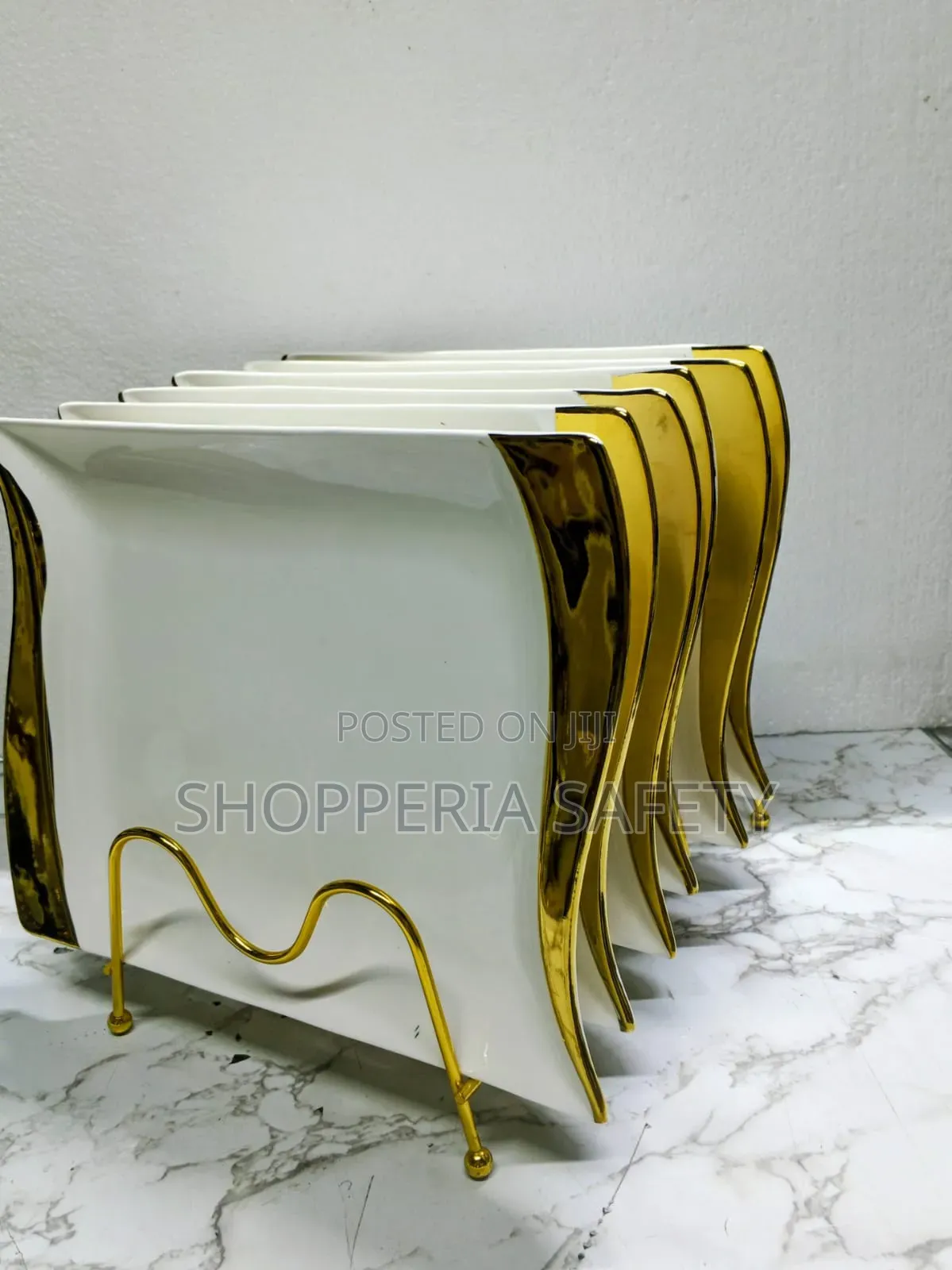 6 PCS Gold Big Plate