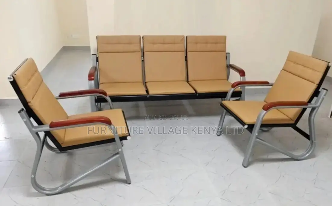 Luxury Leather Waiting Room Sofa