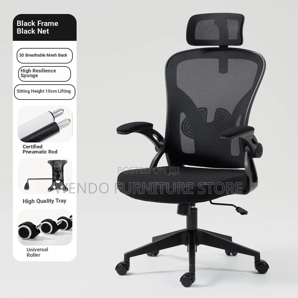 Office Chairs; Ergonomic High Back Fabric Orthopedic Chair
