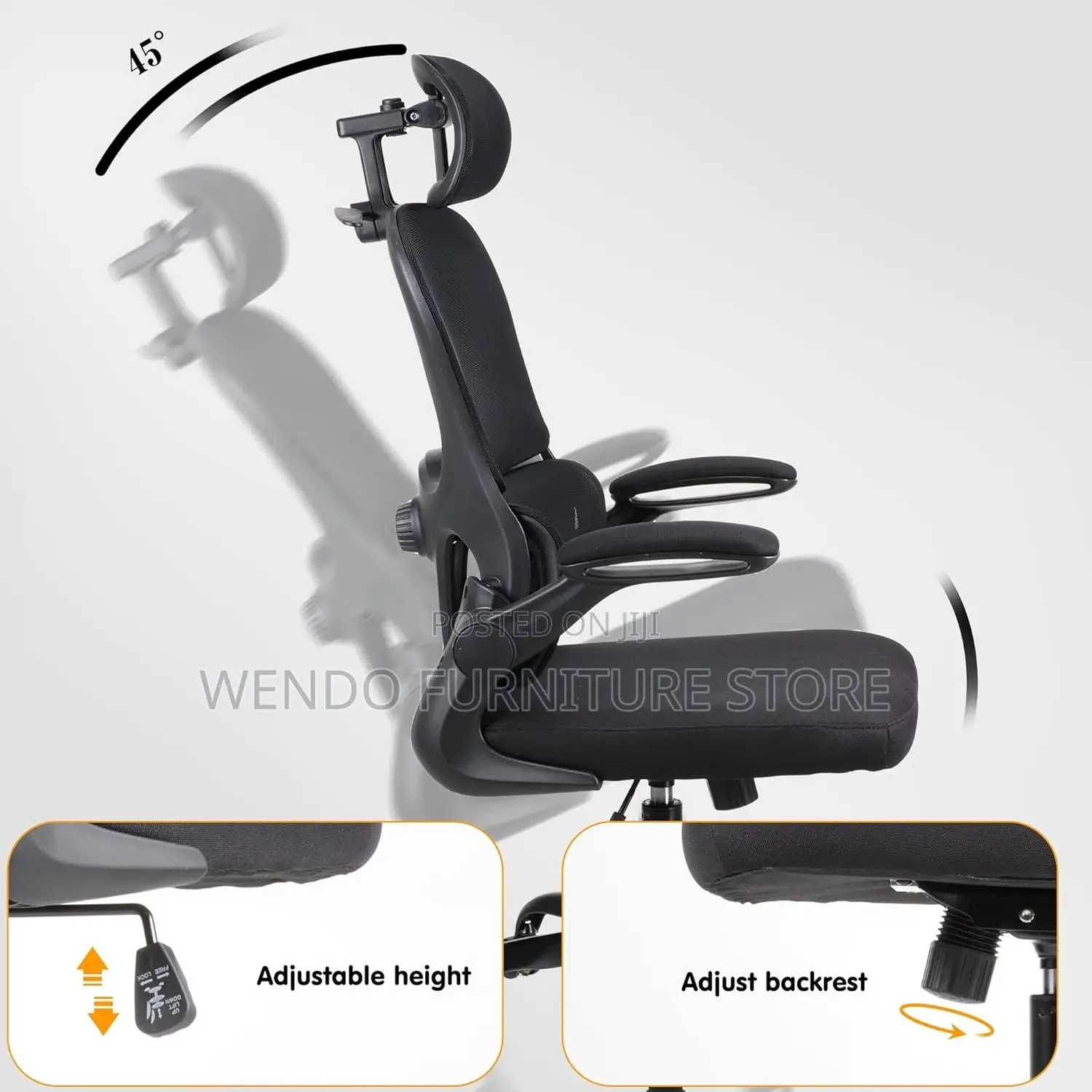 Office Chairs; Fabric Reclining Orthopedic Office Chairs