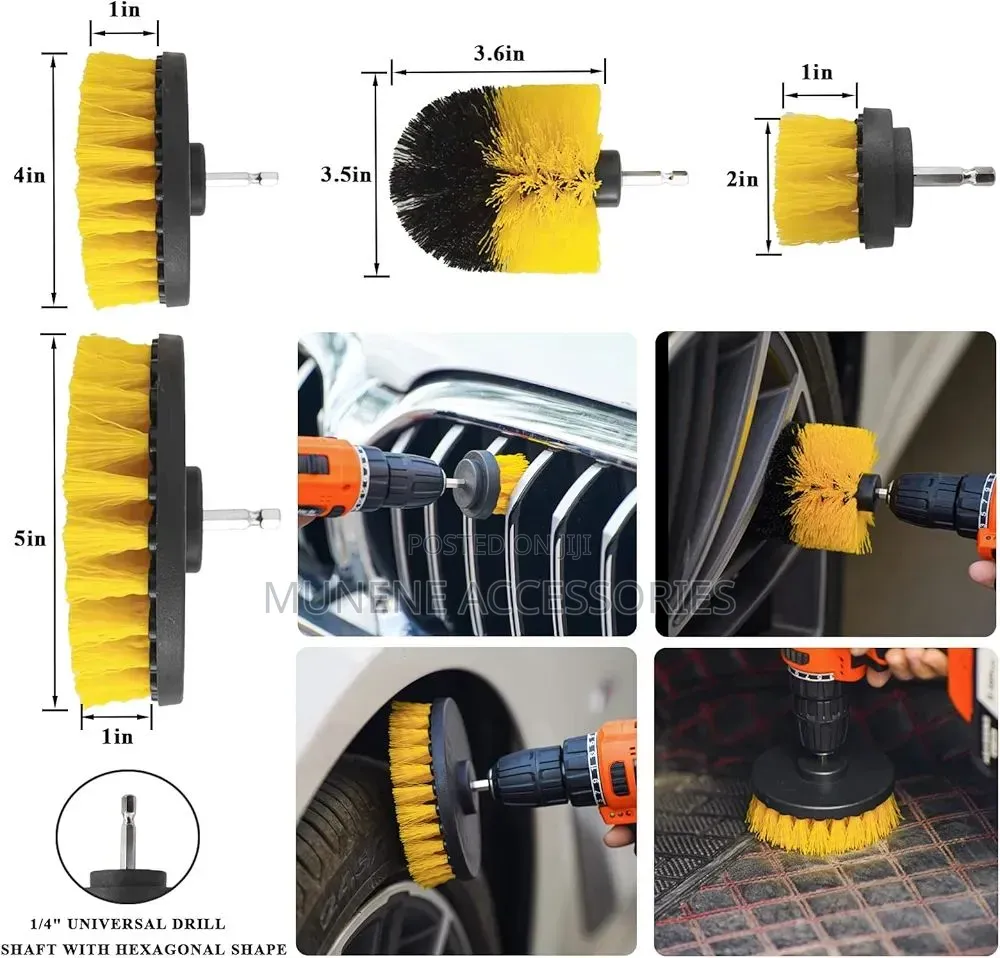 23pcs Car Wash Cleaning Tools Kit Drill Brush Set Brush Window Scraper