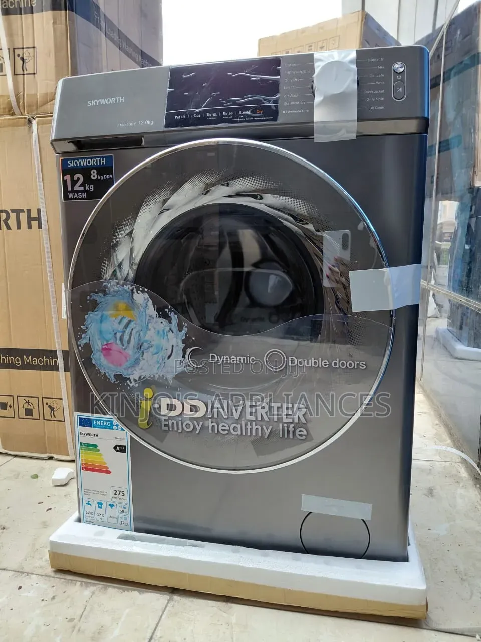 Skyworth F12446gdy Front Load Washing Machine 10kg Frontwith7kg Dryer