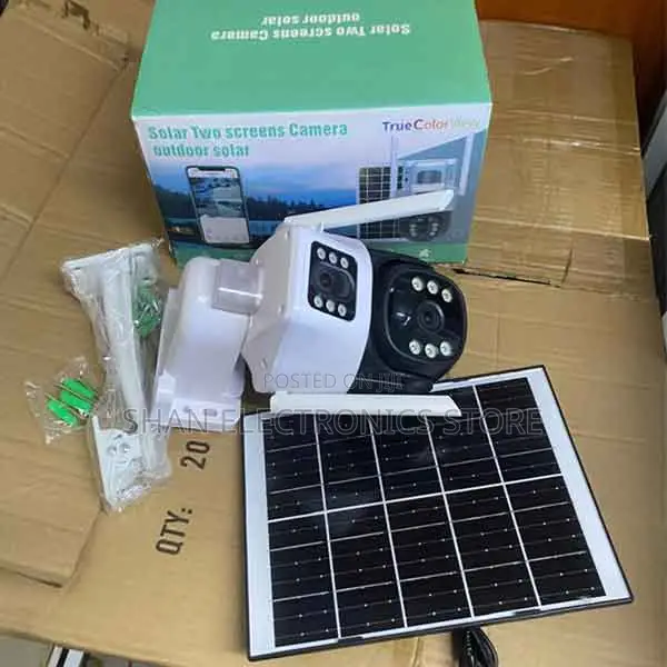 Dual Lens Dual Screen Solar PTZ Cam 4g 6mp Solar PTZ Camera