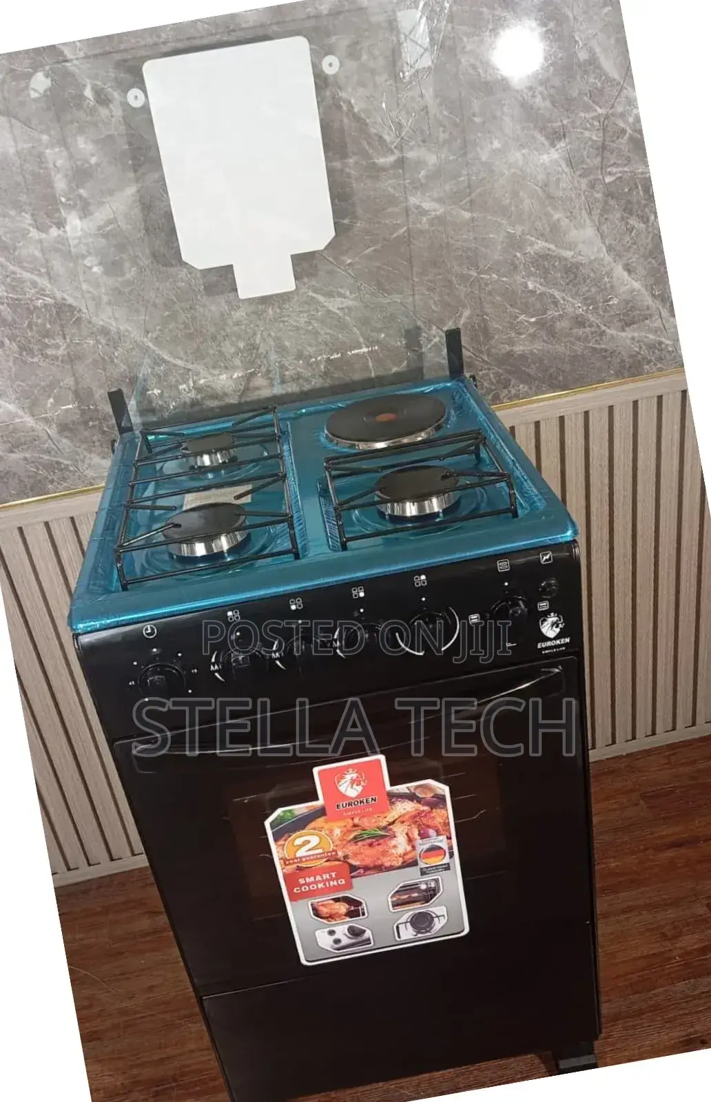 50×55 Euroken 3+1 Standing Cooker With Electric Oven Cooke