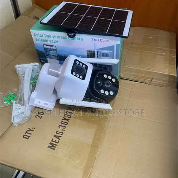 Waterproof and Dustproof 4g 6mp Dual Lens Dual Screen Solar PTZ Cam