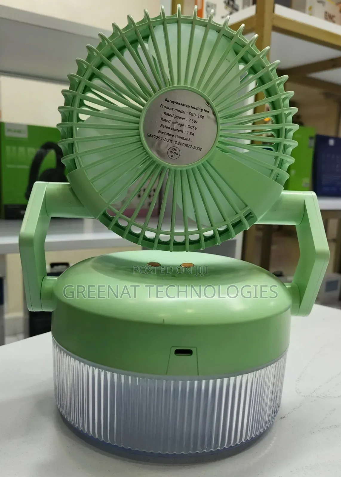 SGD-168 Spray/Desktop Folding Fan With Humidifier
