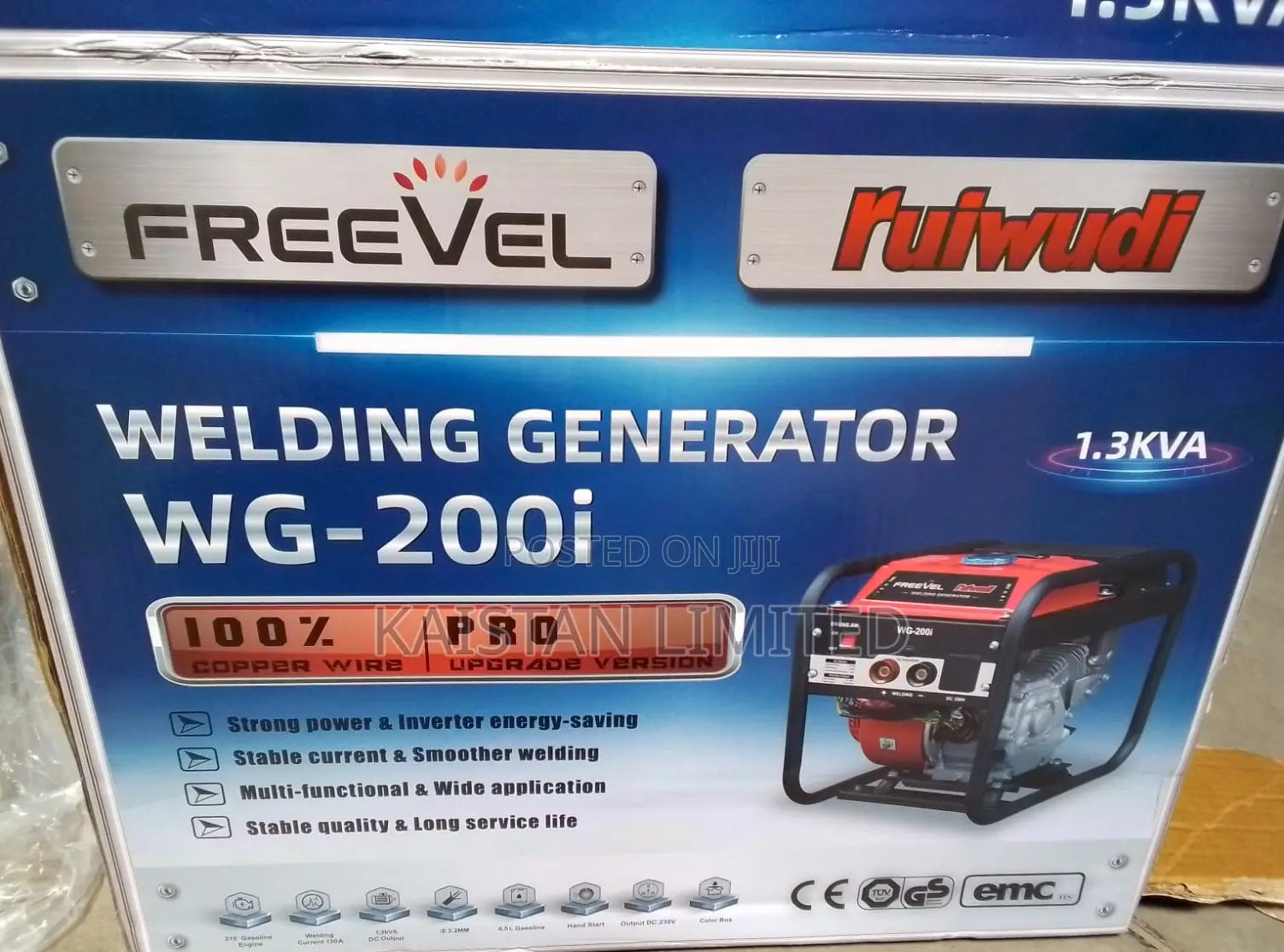 Wg-200i Petrol Welding Generator. Portable Welder 200a. 1.3kva