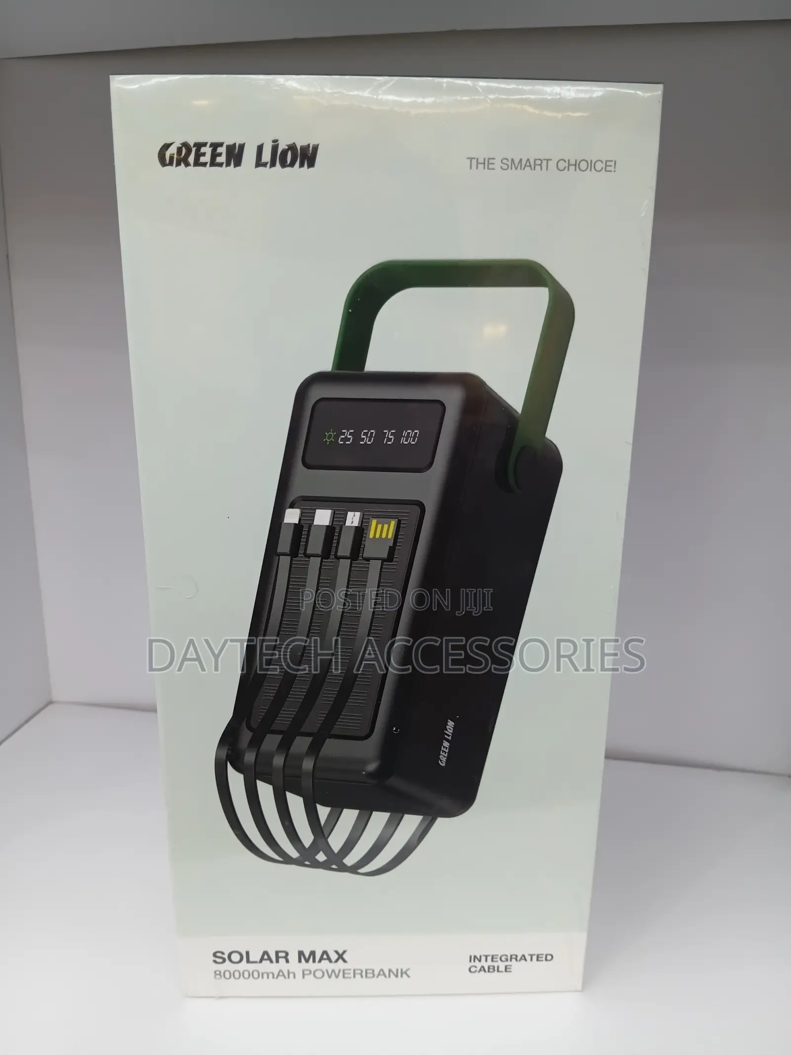 Green Lion Solar Max 80000mah Powerbank - Black