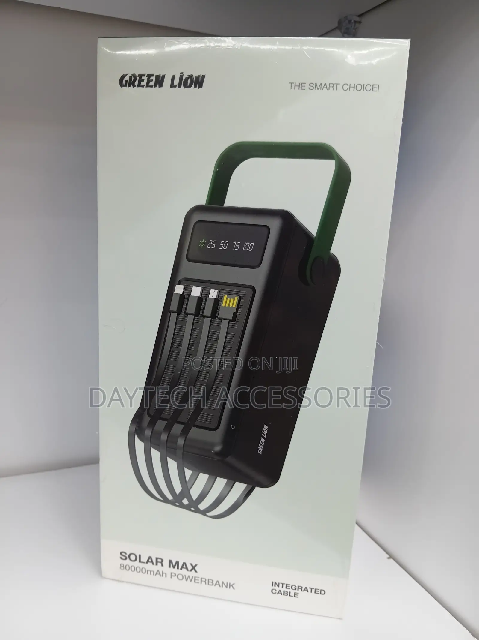 Green Lion Solar Max 80000mah Powerbank - Black