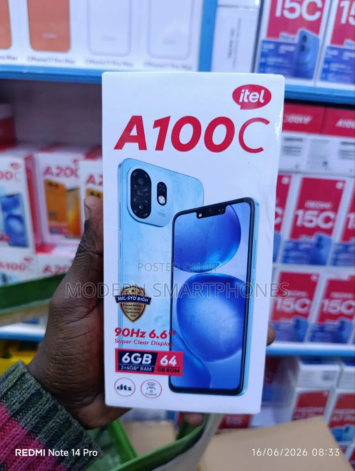 New Itel A100C 64 GB Black