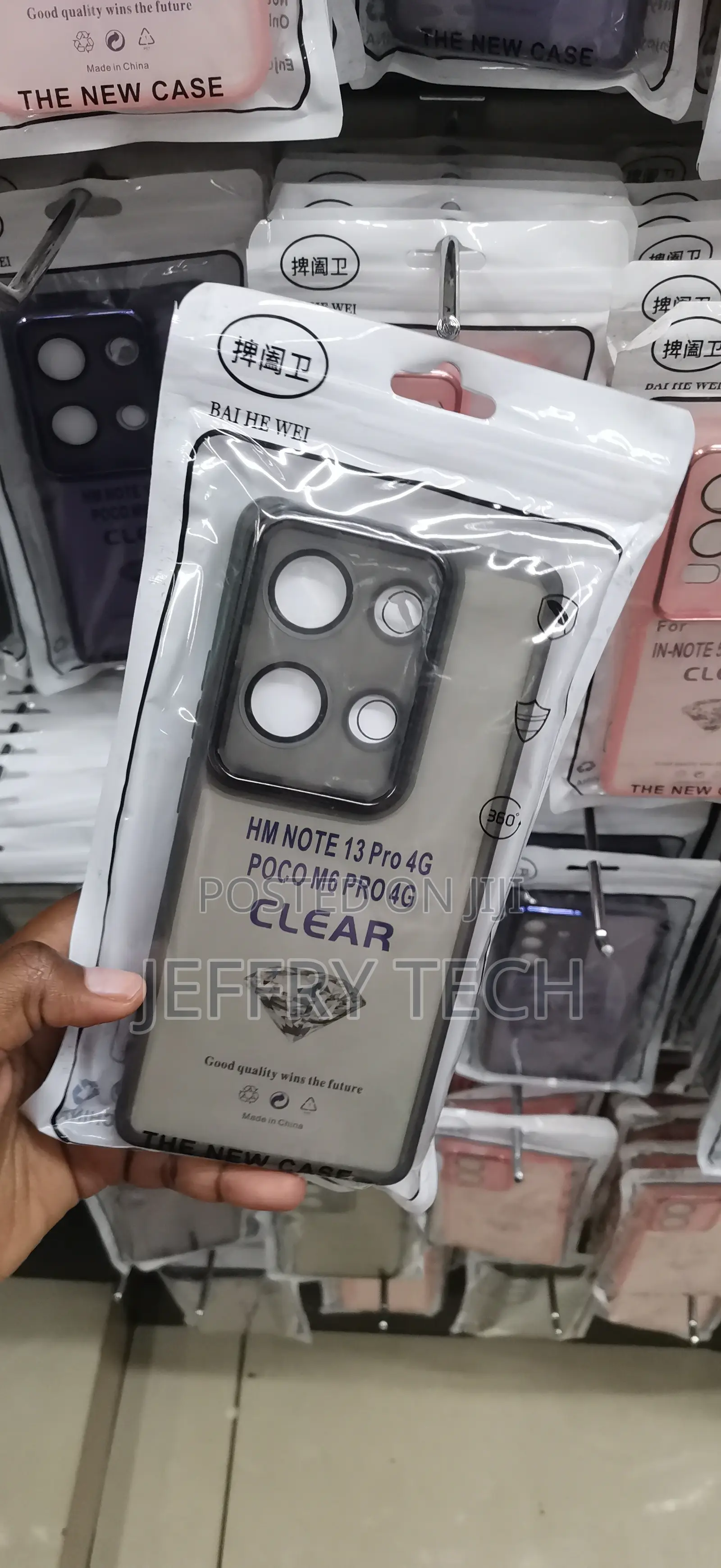 Redmi Note 13 Pro Matte Finish, and Decorative Diamond Motif Case