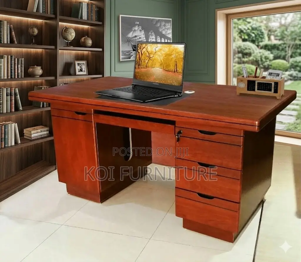 Office Desk; 1200mm Mahogany Modern Office Desk