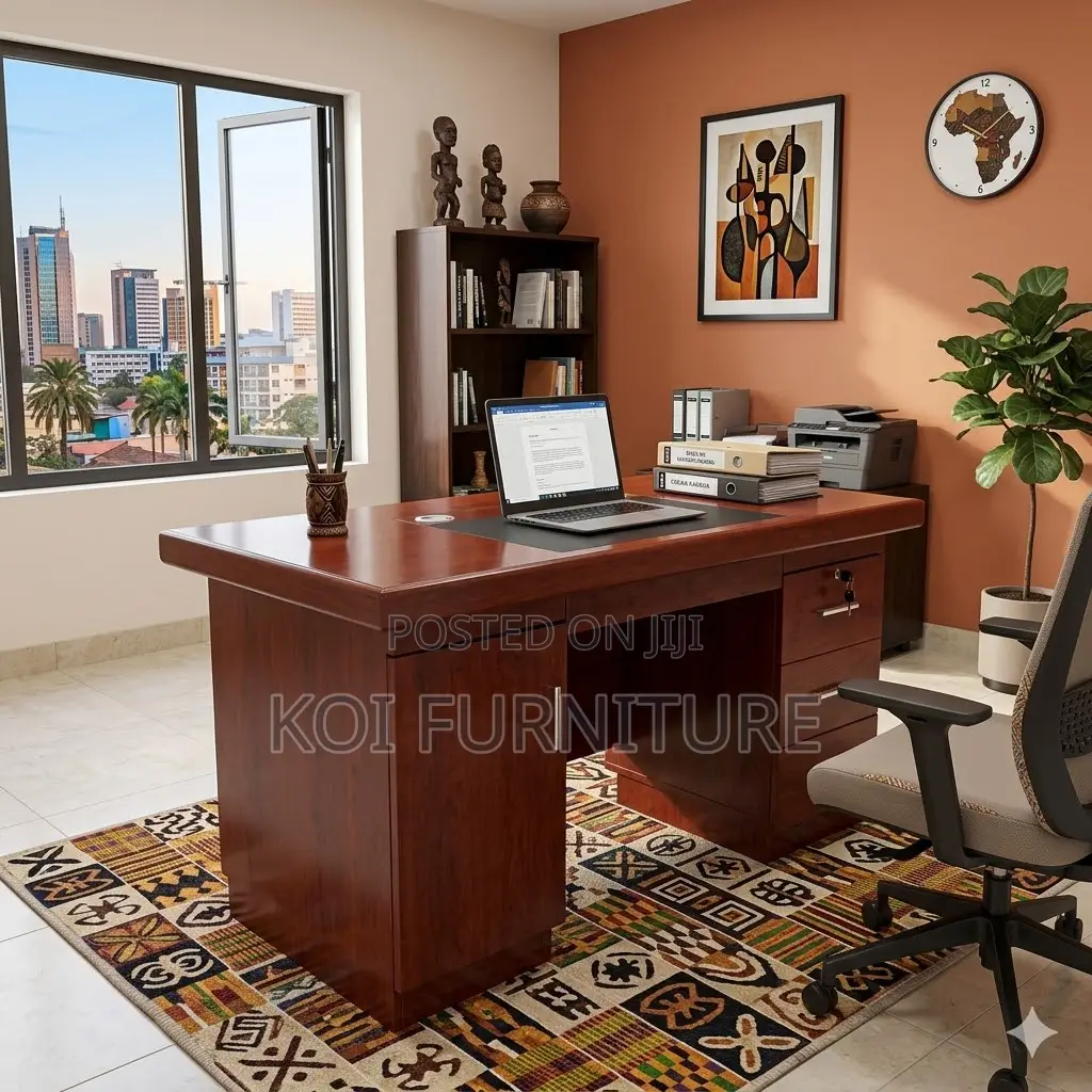 Office Desk; 1200mm Mahogany Modern Office Desk
