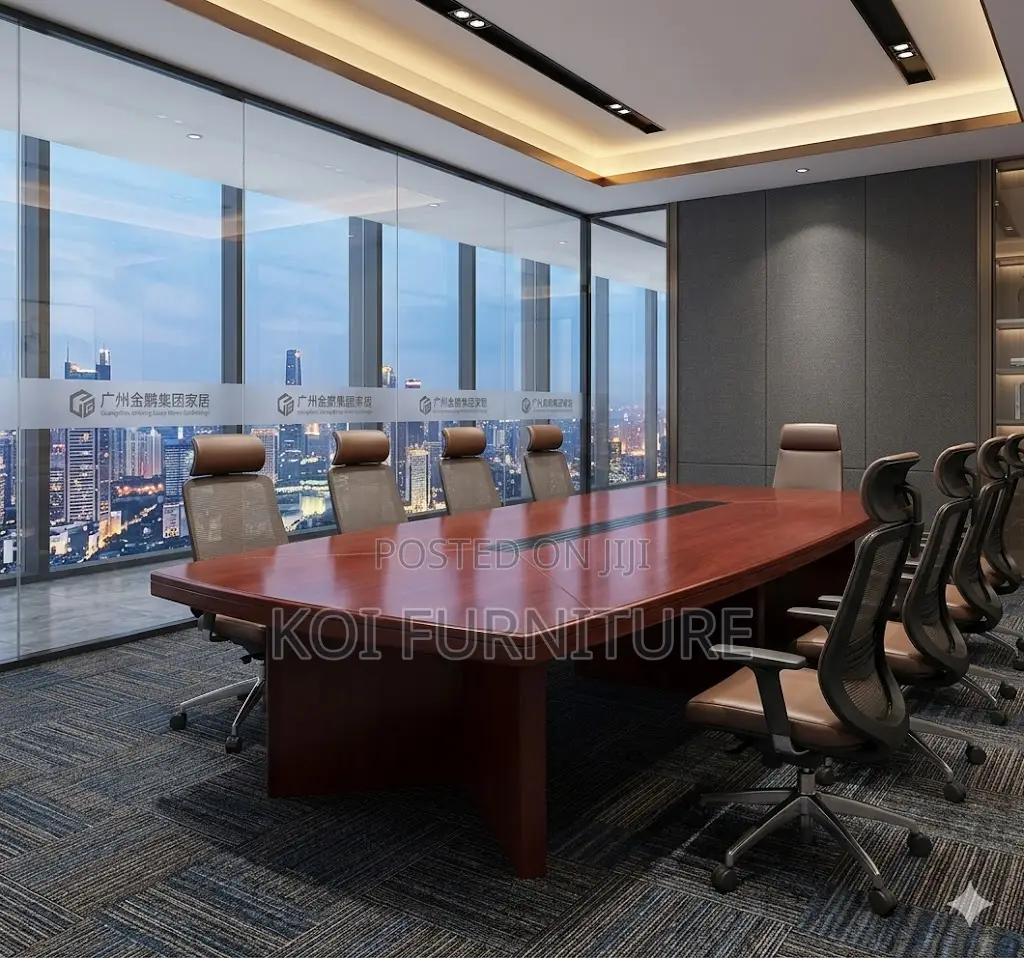Office Table; 3 Meters Executive Mahogany Boardroom Table