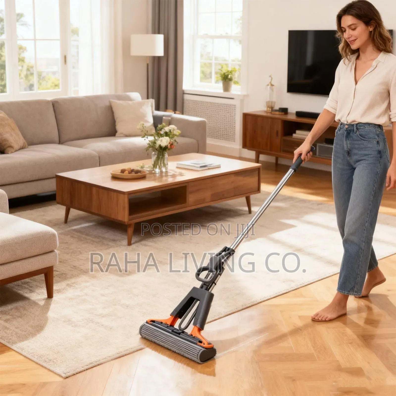 Self Squeezing Sponge Mop | 38x122cm | Wood Slippery Floors