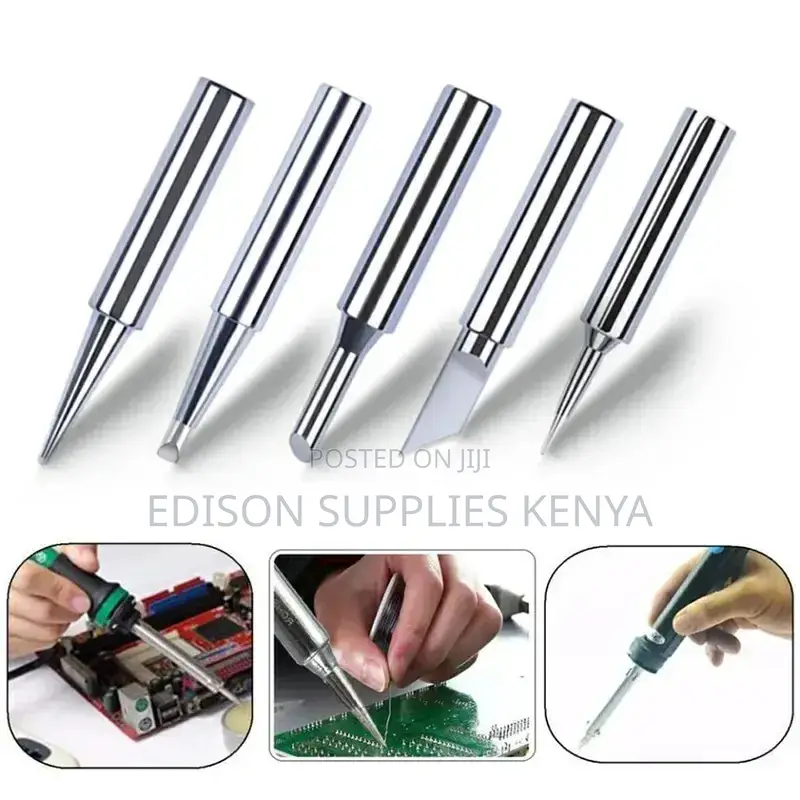 Solder Tips 5pcs Silver Soldering Iron Gun Welding Station Tip
