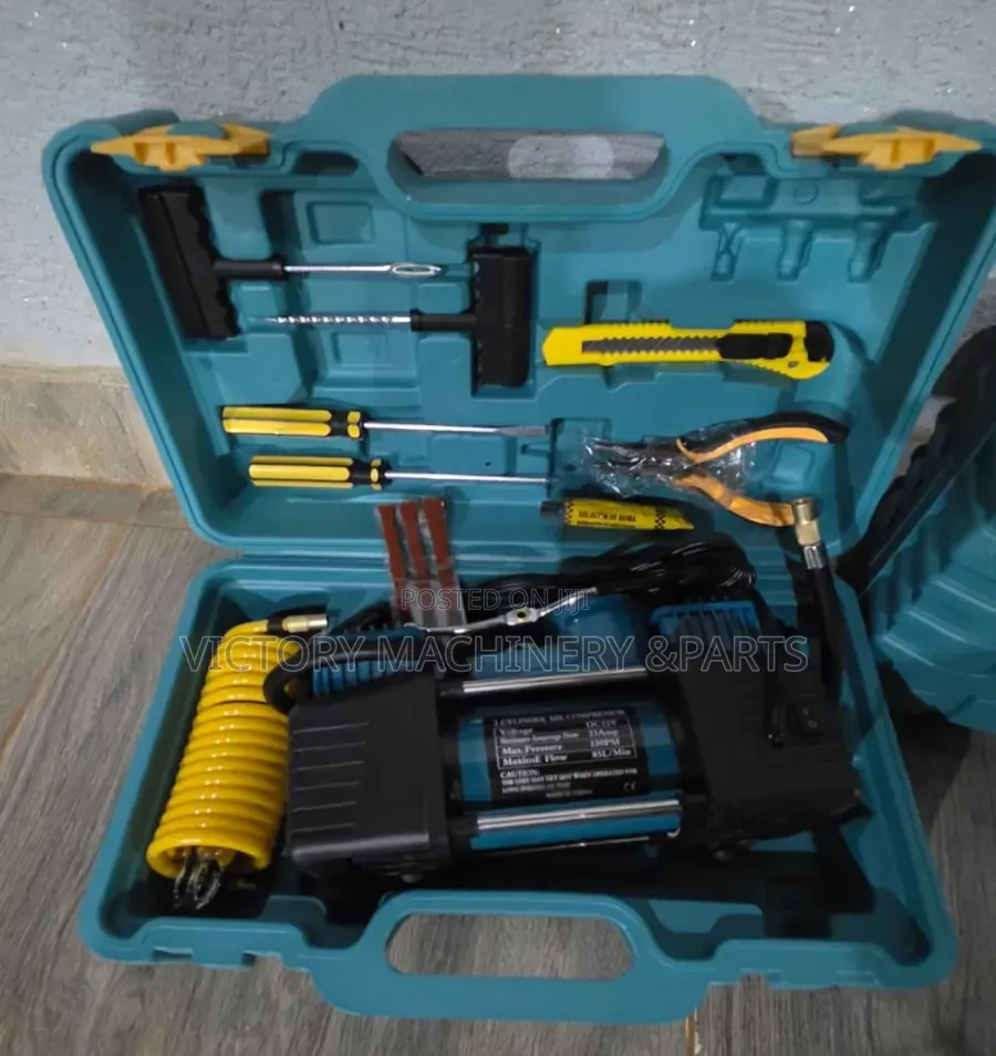 Portable 2-Cylinder Air Compressor Kit