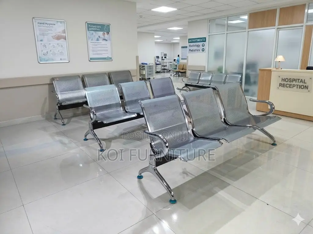 Office Benches; Three Seaters Metallic Office Reception Bench