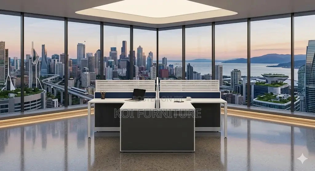 Office Workstation; Four Persons Office Partitioned Workstation Desk