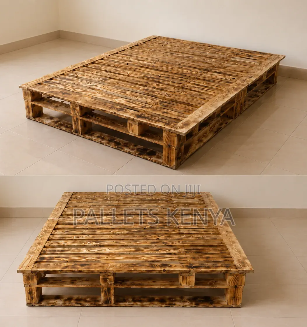 Strong 5×6 Pallet Bed Frame – Ready for Use.