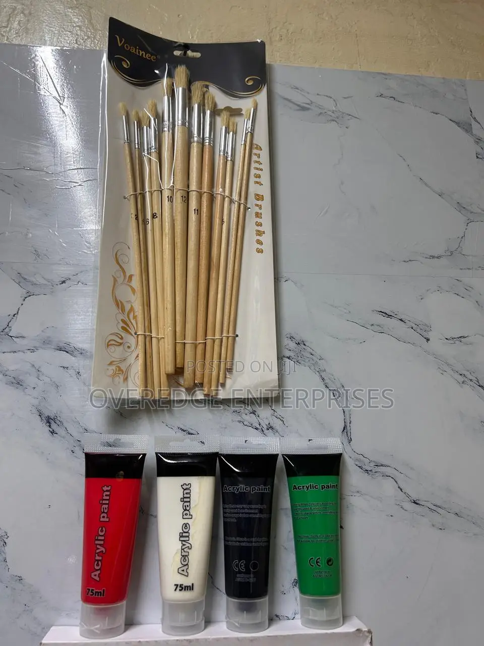 Artistic Brushes With Acrylic Paint