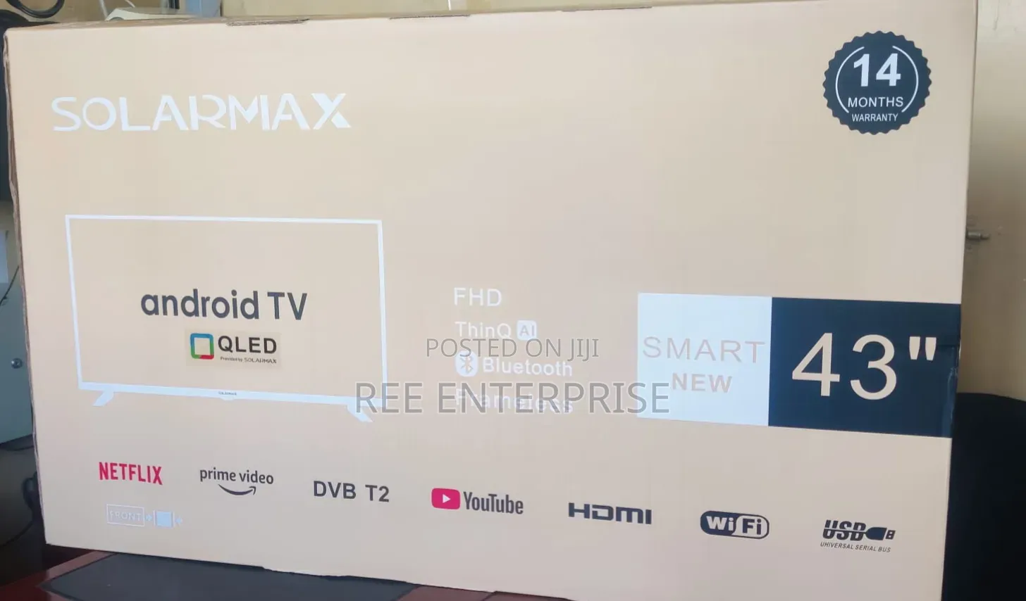 43inch Smart Tv Qled Solarmax Tv