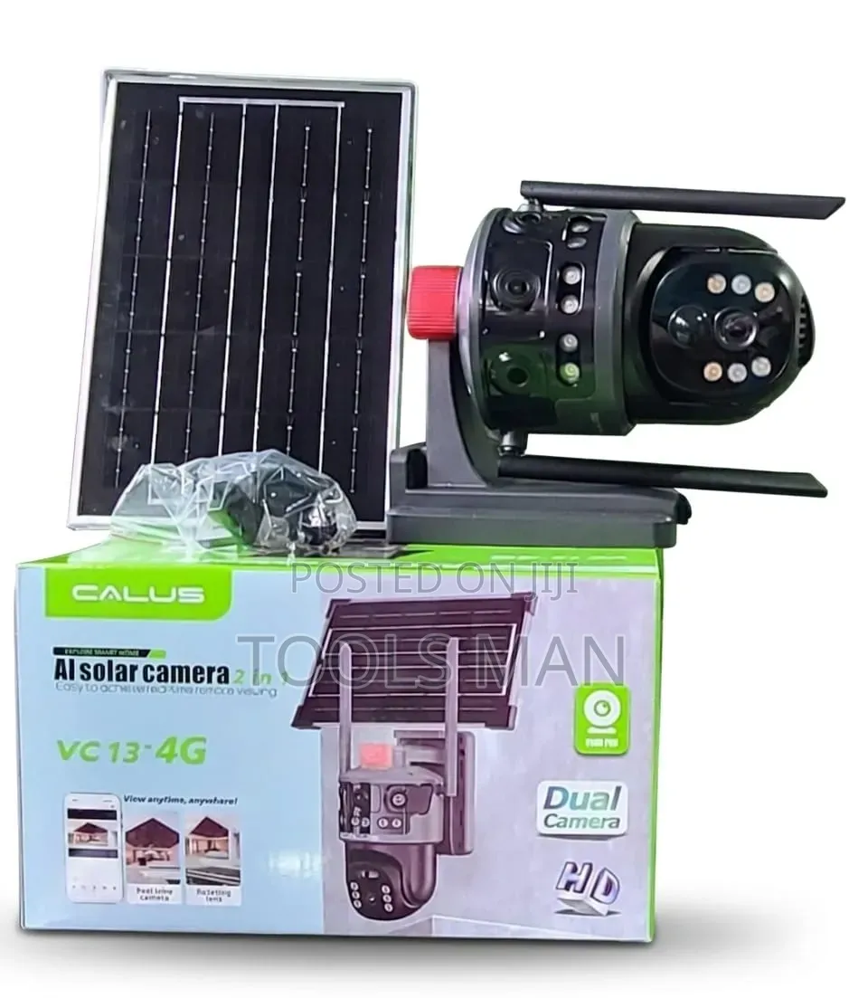 Calus Vc 13-4g Ai Solar Powered Dual Lens Sim Card Security Camera.