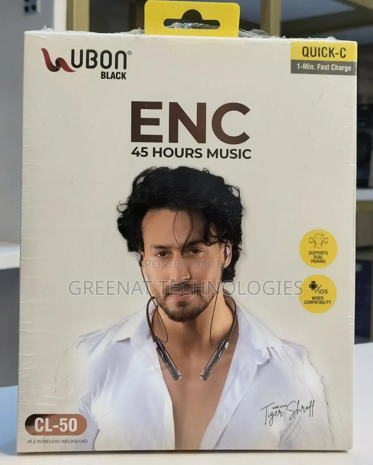 Ubon Quick Charge Cl-50 Enc Wireless Neckband