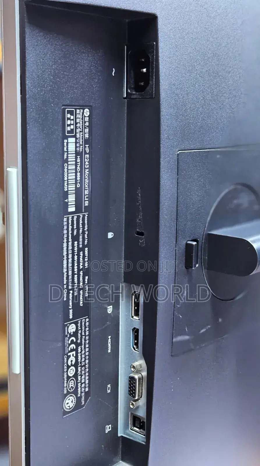Hp 24inch E243 1080p FHD Hdmi,Display Port ,Vga Refreshrate 60hz