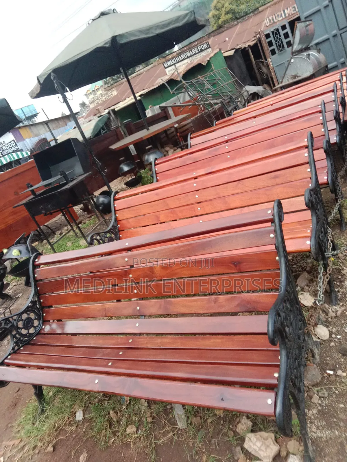 Tribu Wooden Metallic 5ft B3nches for a Garden