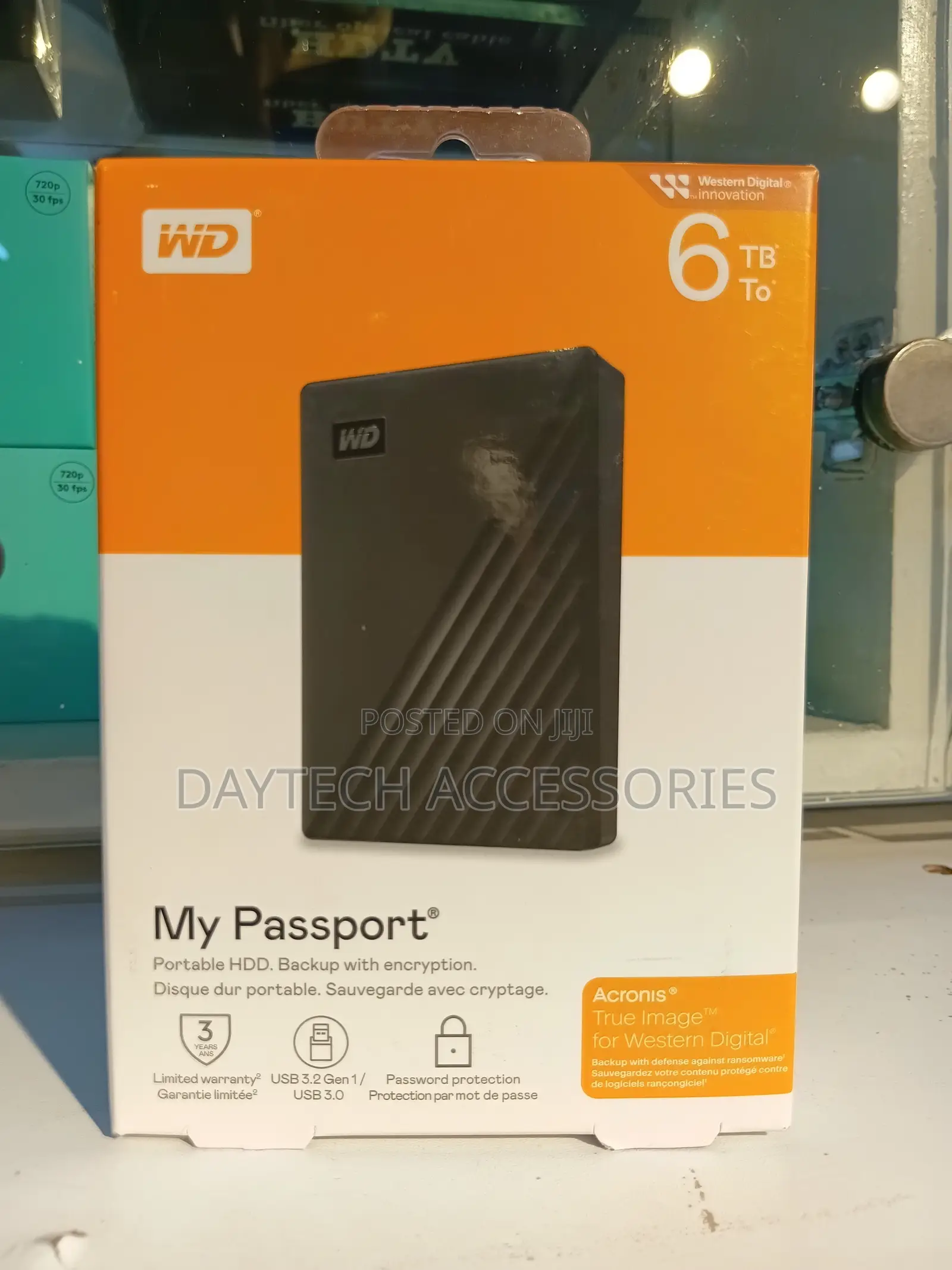 Wd 6tb My Passport Portable External Hard Drive Usb 3.1/Usb 3.0.