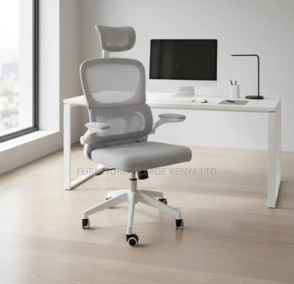 White Ergonomic Chair for Office