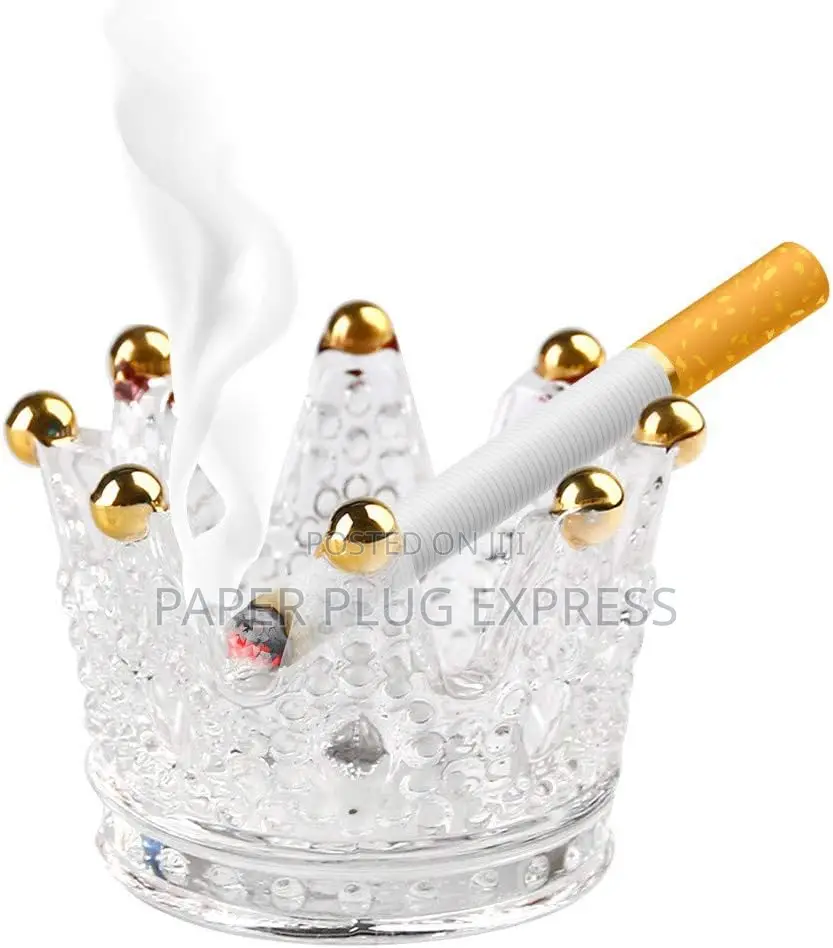 Gold Crown Premium Glass Ashtray