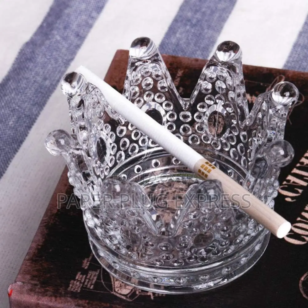 Clear Crown Premium Glass Ashtray