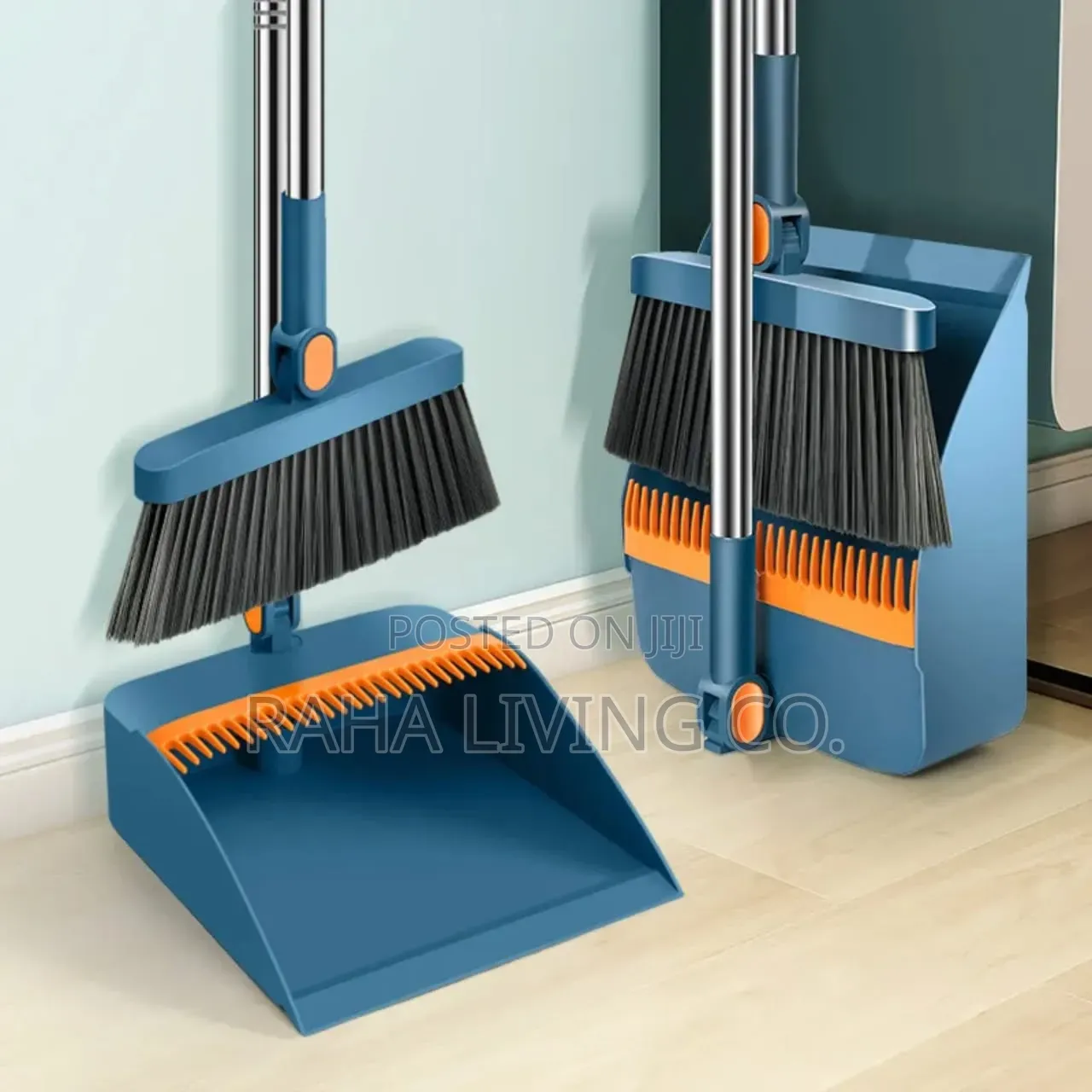 2-in-1 Foldable Rotating Broom Dustpan Set | 3 Colours
