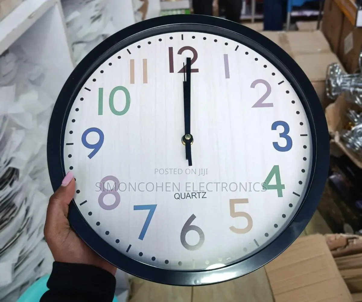 30cm Rainbow Font Quartz Wall Clock