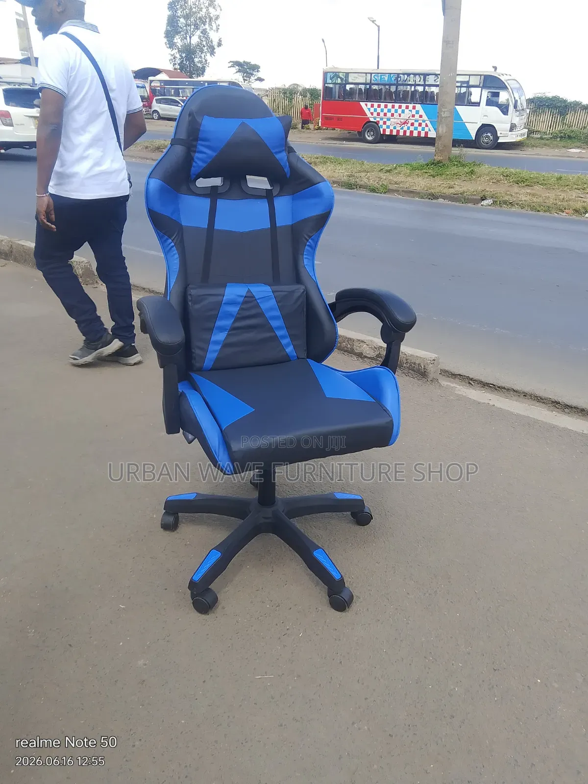 Blue Black Office Computer Gaming Chair