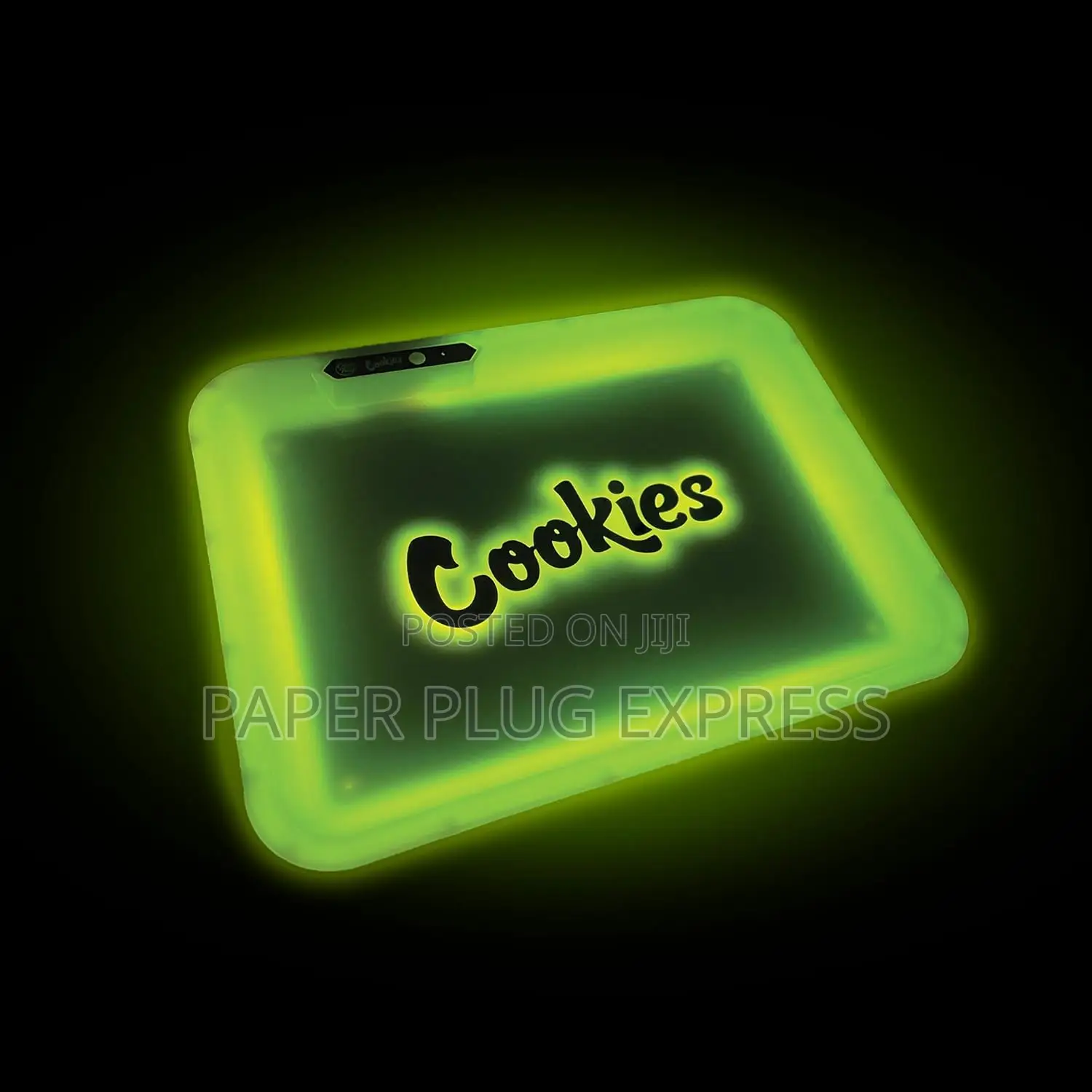 Cookies Rechargeable Led Rolling Tray - Green