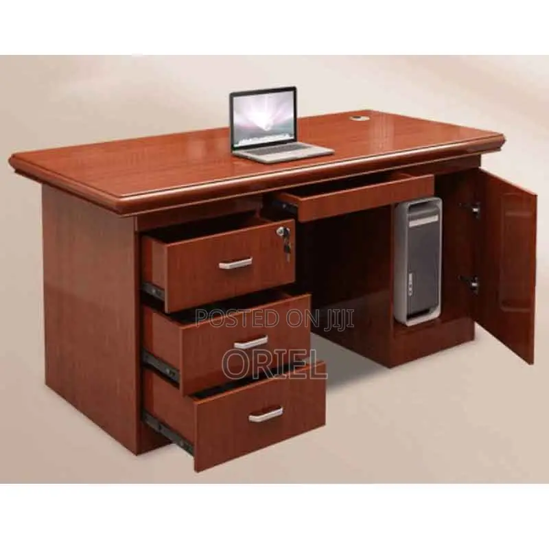 Office Desk : Executive Mahogany Office Desk With Drawers