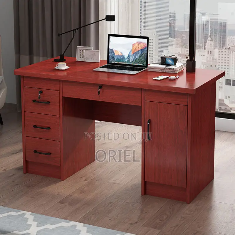 Office Desk : Executive Mahogany Office Desk With Drawers