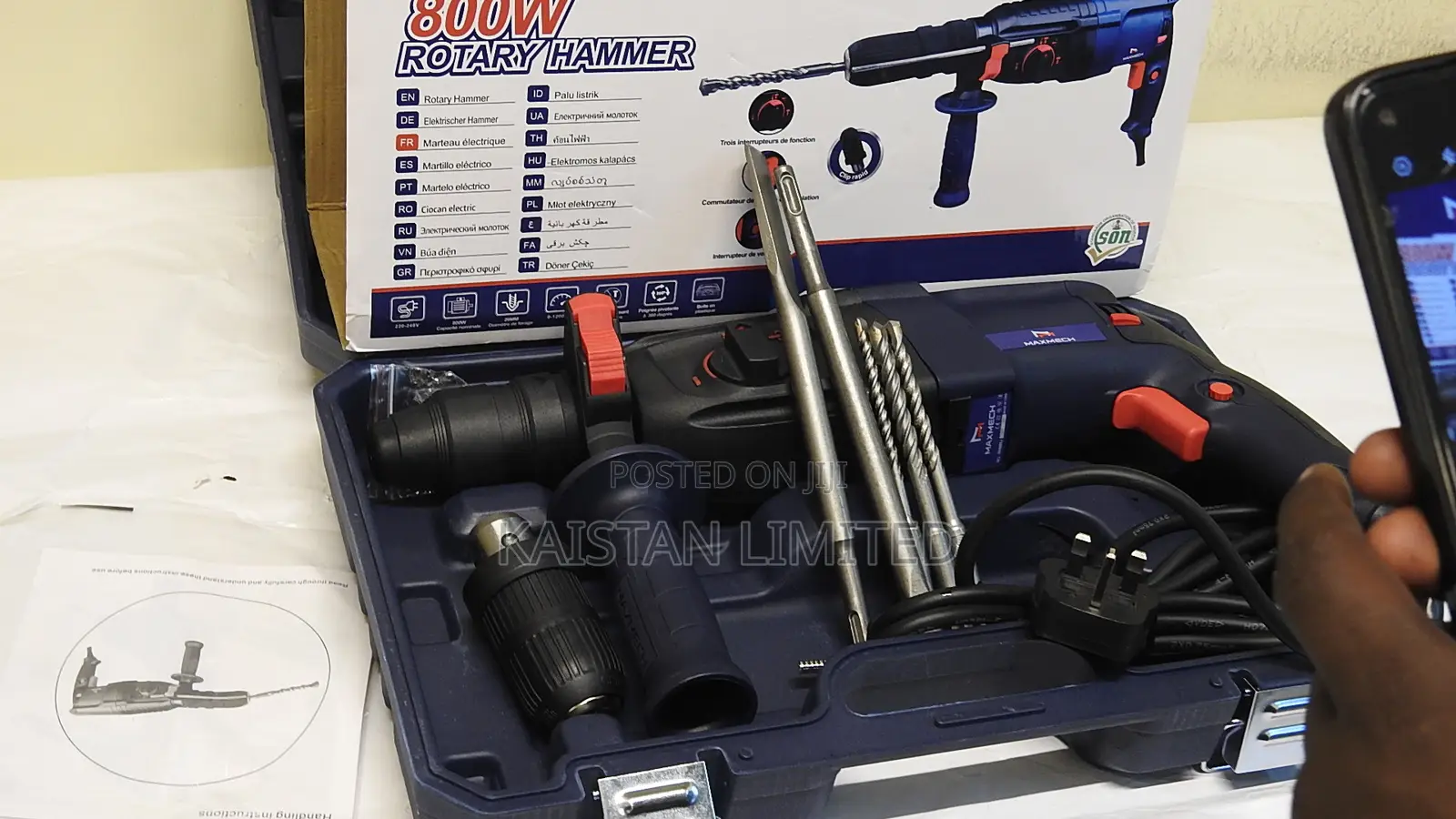 Maxmech 800w Rotary Hammer Rh800-26d