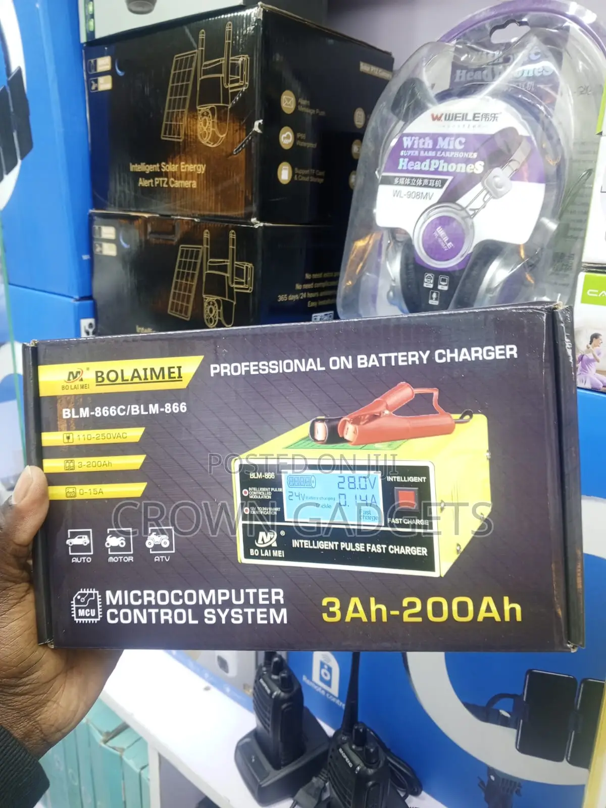 Bolaimei BLM-866c 12v 24v Smart Battery Charger LCD Display